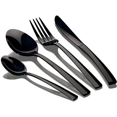 Berlinger Haus Ménagère Noir 24-Piece Acier Inox. Finition Polie, Set De Couverts 6 Personnes - Publicité Berlinger Haus Ménagère Noir 24-Piece Acier Inox. Finition Polie, Set De Couverts 6 Personnes - Publicité