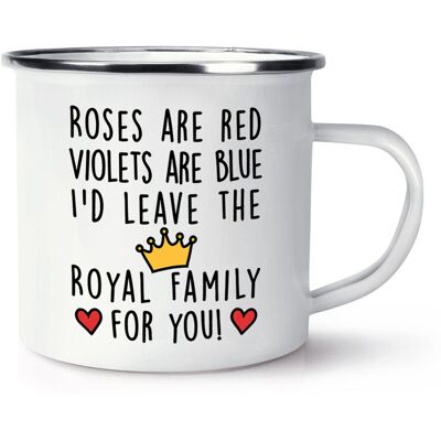 Gift Base Roses Sont Rouge Violets Bleu Congé Le Royal Famille Émail Tasse Saint Valentin - Publicité Gift Base Roses Sont Rouge Violets Bleu Congé Le Royal Famille Émail Tasse Saint Valentin - Publicité