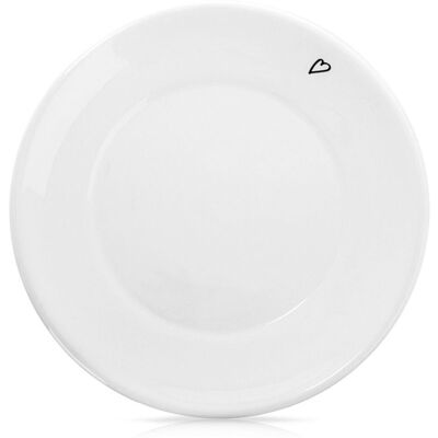 Sans Marque Petite Soucoupe En Céramique Blanche Coeur 12 Cm - Publicité Sans Marque Petite Soucoupe En Céramique Blanche Coeur 12 Cm - Publicité