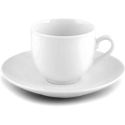Multimarca Ensemble De 6 Tasses À Café Coupe Avec Soucoupe En Porcelaine 37 Cl - Publicité Multimarca Ensemble De 6 Tasses À Café Coupe Avec Soucoupe En Porcelaine 37 Cl - Publicité