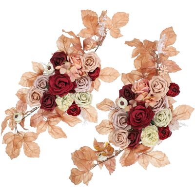 Uxcell 2 Pcs De Mariage 26\" Fleurs Artificielles En Soie Pour Fauve Et Marron - Publicité Uxcell 2 Pcs De Mariage 26\" Fleurs Artificielles En Soie Pour Fauve Et Marron - Publicité
