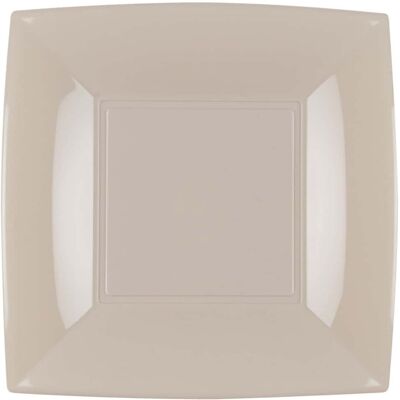 Gold Plast Soucoupes Dessert Agréable Taupe Beige Réutilisables 18x18 Cm 15pz Goldplast - - Publicité Gold Plast Soucoupes Dessert Agréable Taupe Beige Réutilisables 18x18 Cm 15pz Goldplast - - Publicité
