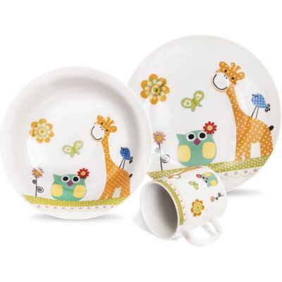 Sans Marque Service Petit-Déjeuner Enfant En Porcelaine Girafe 3 Pièces - Publicité Sans Marque Service Petit-Déjeuner Enfant En Porcelaine Girafe 3 Pièces - Publicité