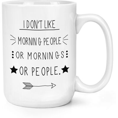 Gift Base Je N'Aime Pas Les Gens Du Matin Tasse Mug 15oz - Drôle Sarcastique Grand - Publicité Gift Base Je N'Aime Pas Les Gens Du Matin Tasse Mug 15oz - Drôle Sarcastique Grand - Publicité