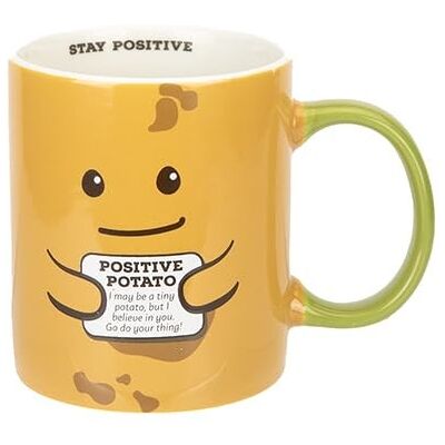 pms Pms Feel Good Potato Mug – 12oz Classic Stoneware Coffee Cup With Motivational M - Publicité pms Pms Feel Good Potato Mug – 12oz Classic Stoneware Coffee Cup With Motivational M - Publicité
