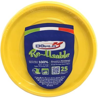 Vaisselle Fruit Réutilisables Jaune 17 Cm 25 Pièces Plastique Dopla - Fête - Publicité Vaisselle Fruit Réutilisables Jaune 17 Cm 25 Pièces Plastique Dopla - Fête - Publicité