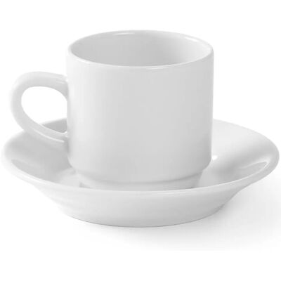 Tasse À Café Optima En Porcelaine Blanche, 90 Ml, Lot De 12 - Hendi 770900 - Publicité Tasse À Café Optima En Porcelaine Blanche, 90 Ml, Lot De 12 - Hendi 770900 - Publicité