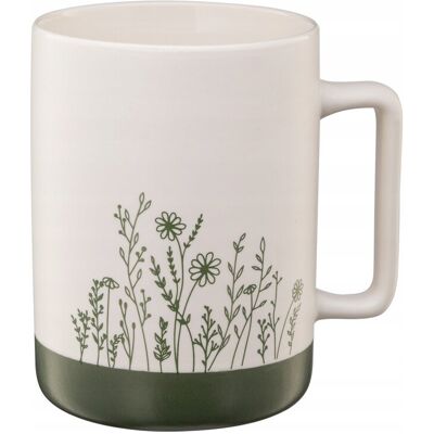 Sans Marque Kubek Porcelanowy 405 Ml Biało Zielony Do Kawy I Herbaty 1 Szt. Publicité Sans Marque Kubek Porcelanowy 405 Ml Biało Zielony Do Kawy I Herbaty 1 Szt. Publicité