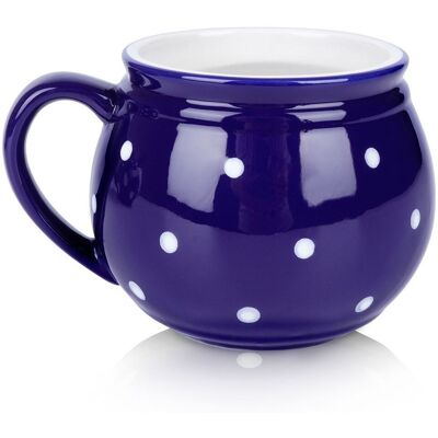 Sans Marque Mug En Céramique À Pois Bleus 200 Ml - Publicité Sans Marque Mug En Céramique À Pois Bleus 200 Ml - Publicité
