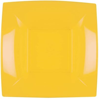 Gold Plast Vaisselle Fonds Agréable Jaune Mangue Réutilisables Plastique 18x18 Cm 15pz - - Publicité Gold Plast Vaisselle Fonds Agréable Jaune Mangue Réutilisables Plastique 18x18 Cm 15pz - - Publicité