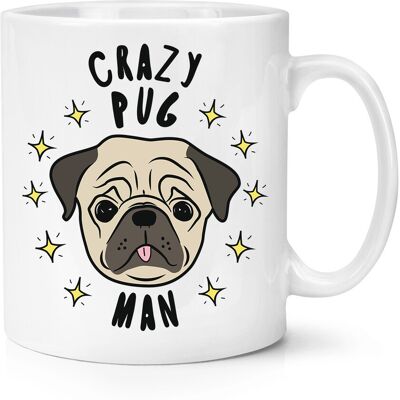 Gift Base Tasse Mug Cup Crazy Pug Man Stars 10oz - Chien Rigolo Animal - Publicité Gift Base Tasse Mug Cup Crazy Pug Man Stars 10oz - Chien Rigolo Animal - Publicité