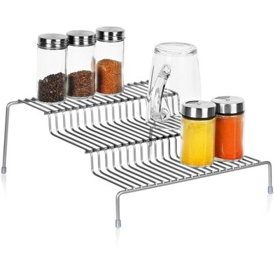 Sans Marque Étagère De Cuisine En Métal Gris, 3 Niveaux, 28x26x11 Cm - Publicité Sans Marque Étagère De Cuisine En Métal Gris, 3 Niveaux, 28x26x11 Cm - Publicité