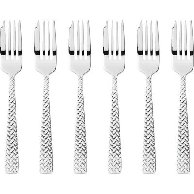 Sambonet - Cortina Couverts 6 Fourchettes Douceur Dessert Acier Inoxydable - Publicité Sambonet - Cortina Couverts 6 Fourchettes Douceur Dessert Acier Inoxydable - Publicité