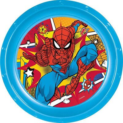 Marvel Spiderman Piatto Piano Bleu Pour Enfants En Plastique Résistant - Publicité Marvel Spiderman Piatto Piano Bleu Pour Enfants En Plastique Résistant - Publicité