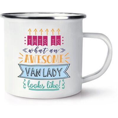 Gift Base Voici À Quoi Ressemble Une Superbe Femme Van Mug En Émail Tasse Blague Drôle - Publicité Gift Base Voici À Quoi Ressemble Une Superbe Femme Van Mug En Émail Tasse Blague Drôle - Publicité