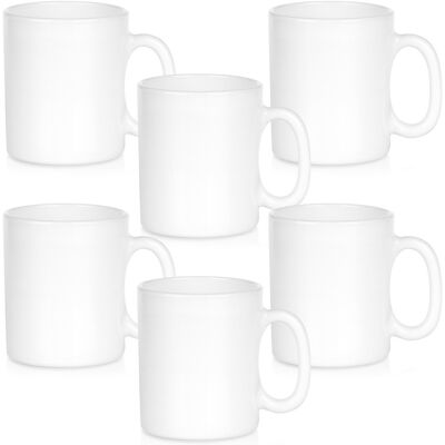 Sans Marque Gobelets En Verre Blanc 300 Ml 6 Pcs. Publicité Sans Marque Gobelets En Verre Blanc 300 Ml 6 Pcs. Publicité