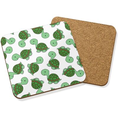 Gift Base Tortue Motif Dessous De Verre Tapis Liège Carré - Animal Mignon Bébé Vert - Publicité Gift Base Tortue Motif Dessous De Verre Tapis Liège Carré - Animal Mignon Bébé Vert - Publicité