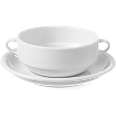 Hendi Soucoupe En Porcelaine Pour Pot À Bouillon Optima, Diamètre 170 Mm, Lot De 12 - Publicité Hendi Soucoupe En Porcelaine Pour Pot À Bouillon Optima, Diamètre 170 Mm, Lot De 12 - Publicité