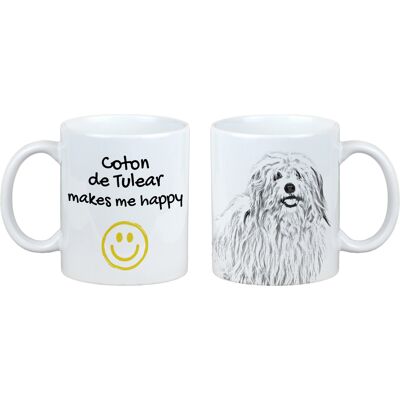Tasse Coton De Tulear Avec Chien Me Rend Heureux. Art-Chien - Publicité Tasse Coton De Tulear Avec Chien Me Rend Heureux. Art-Chien - Publicité