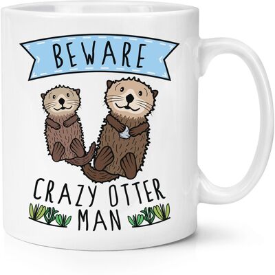 Gift Base Attention Crazy Otter Man Mug 10oz Tasse Animaux Drôles - Publicité Gift Base Attention Crazy Otter Man Mug 10oz Tasse Animaux Drôles - Publicité
