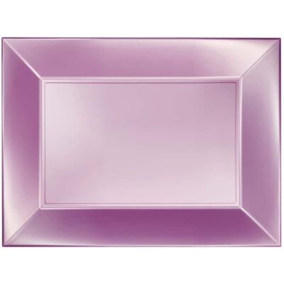 Gold Plast Assiettes Rectangulaires Nice Rose Perlé 34,5x23 Cm 6pz Goldplast - Buffet Fêtes - Publicité Gold Plast Assiettes Rectangulaires Nice Rose Perlé 34,5x23 Cm 6pz Goldplast - Buffet Fêtes - Publicité