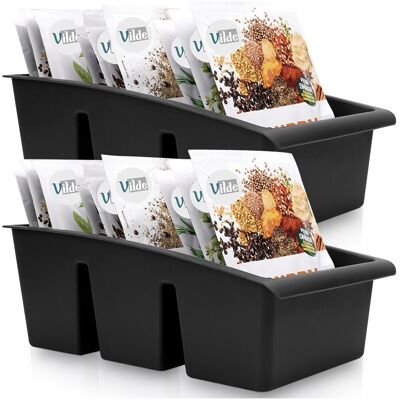 Sans Marque Pojemnik Organizer Na Przyprawy Czarny 25x15x9 Cm 2 Szt. Publicité Sans Marque Pojemnik Organizer Na Przyprawy Czarny 25x15x9 Cm 2 Szt. Publicité