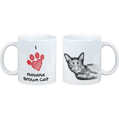 Tasse Havanna-Braun Avec Chat J'Aime Art-Chien - Publicité Tasse Havanna-Braun Avec Chat J'Aime Art-Chien - Publicité