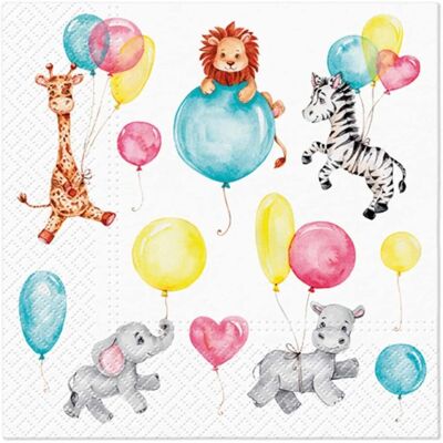 Serviettes En Papier Party Animals 33x33 Cm 20 Pz - Paw - Fêtes D'Anniversaire - Publicité Serviettes En Papier Party Animals 33x33 Cm 20 Pz - Paw - Fêtes D'Anniversaire - Publicité