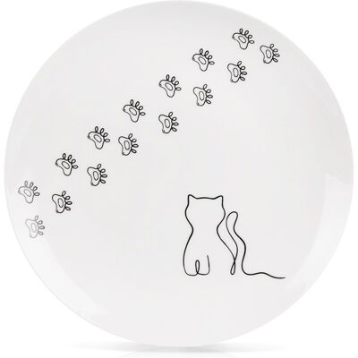 Artemis Petite Assiette À Dessert En Porcelaine, Motif Chat, 20,5 Cm - Publicité Artemis Petite Assiette À Dessert En Porcelaine, Motif Chat, 20,5 Cm - Publicité