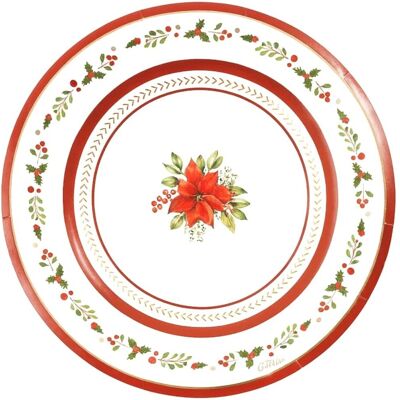 Assiettes À Dessert Rouges De Noël Red Royal En Carton 21 Cm 8pz - Givi - Noël - Publicité Assiettes À Dessert Rouges De Noël Red Royal En Carton 21 Cm 8pz - Givi - Noël - Publicité