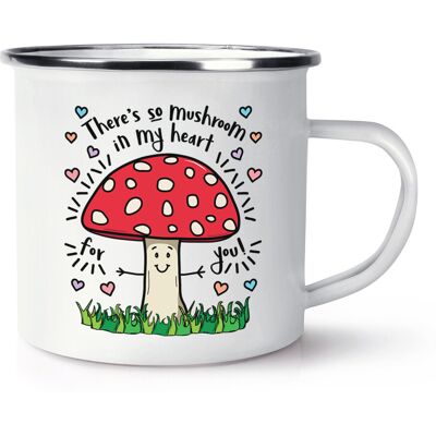 Gift Base Il Y A So Champignon En My Heart Pour Vous Rétro Émail Tasse - Saint Valentin - Publicité Gift Base Il Y A So Champignon En My Heart Pour Vous Rétro Émail Tasse - Saint Valentin - Publicité