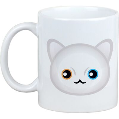 Khao Manee Tasse Avec Art De Chat - Publicité Khao Manee Tasse Avec Art De Chat - Publicité