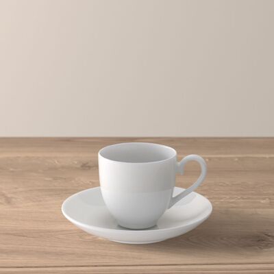 Villeroy & Boch Royal Tazza Espresso 100 Ml Avec Soucoupe 12 Cm Porcelaine Blanc - Publicité Villeroy & Boch Royal Tazza Espresso 100 Ml Avec Soucoupe 12 Cm Porcelaine Blanc - Publicité