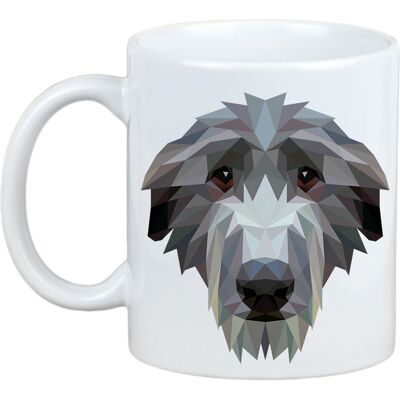 Tasse Géométrique Deerhound Art-Chien - Publicité Tasse Géométrique Deerhound Art-Chien - Publicité