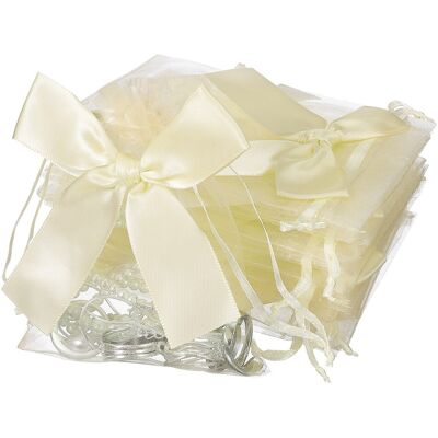 Uxcell 20 Pcs Sacs Cadeau Organza Avec Noeud Pour Mariage (3.5x4.7 Pouce Beige) - Publicité Uxcell 20 Pcs Sacs Cadeau Organza Avec Noeud Pour Mariage (3.5x4.7 Pouce Beige) - Publicité