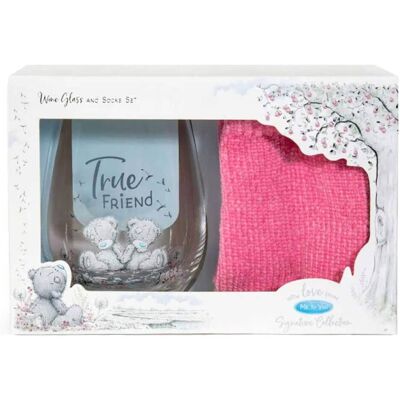 N/a Me To You True Friend Ensemble De Verres À Vin Et Chaussettes Joliment Illustrés - Publicité N/a Me To You True Friend Ensemble De Verres À Vin Et Chaussettes Joliment Illustrés - Publicité