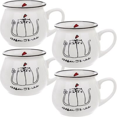 Sans Marque Kubek Ceramiczny 300 Ml 4 Szt. Publicité Sans Marque Kubek Ceramiczny 300 Ml 4 Szt. Publicité