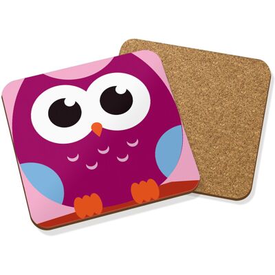 Gift Base Violet Chouette Visage Grand Dessous De Verre Tapis Isorel Carré Set X4 - Animal - Publicité Gift Base Violet Chouette Visage Grand Dessous De Verre Tapis Isorel Carré Set X4 - Animal - Publicité