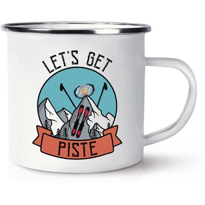 Gift Base Let'S Avoir Piste Ski Émail Tasse Mariage Cerf Faire Poule Pissed Drôle Blague - Publicité Gift Base Let'S Avoir Piste Ski Émail Tasse Mariage Cerf Faire Poule Pissed Drôle Blague - Publicité