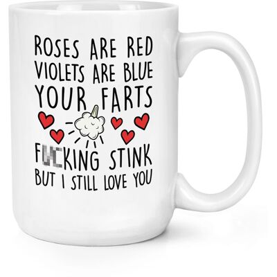 Gift Base Roses Sont Rouge Violets Bleu Pets F-Ing Puantes 426ml Grand Tasse St.Valentin - Publicité Gift Base Roses Sont Rouge Violets Bleu Pets F-Ing Puantes 426ml Grand Tasse St.Valentin - Publicité