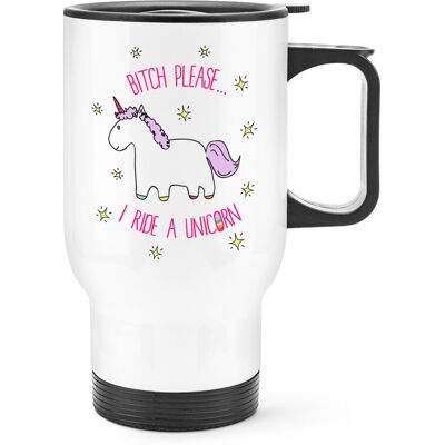 Gift Base Violet Bitch Please I Ride A Licorne Voyage Tasse Avec Poignée - Drôle Thermique - Publicité Gift Base Violet Bitch Please I Ride A Licorne Voyage Tasse Avec Poignée - Drôle Thermique - Publicité