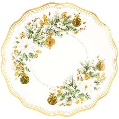 Assiettes À Dessert En Or De Noël New Liberty 21 Cm 8pz - Givi - Publicité Assiettes À Dessert En Or De Noël New Liberty 21 Cm 8pz - Givi - Publicité