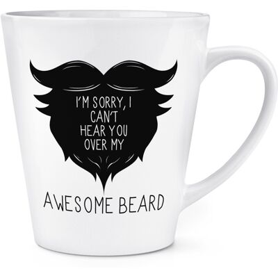 Gift Base Je Ne T'Entends Pas Avec Mon Incroyable Barbe Tasse À Latte 12oz - Publicité Gift Base Je Ne T'Entends Pas Avec Mon Incroyable Barbe Tasse À Latte 12oz - Publicité