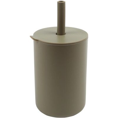 Tiny Dining Sauge D'Argent 170ml Silicone Bébé Gobelet Avec Paille Sans Bpa - Publicité Tiny Dining Sauge D'Argent 170ml Silicone Bébé Gobelet Avec Paille Sans Bpa - Publicité