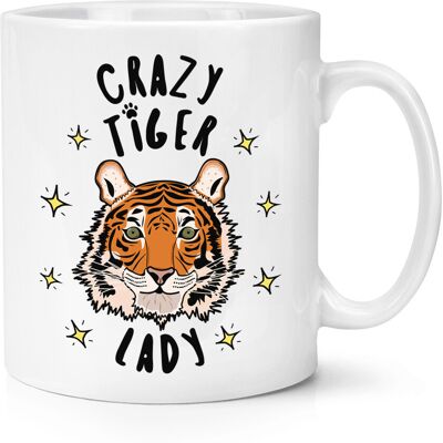 Gift Base Tasse Mug Cup Crazy Tiger Lady 10oz - Animal Drôle - Publicité Gift Base Tasse Mug Cup Crazy Tiger Lady 10oz - Animal Drôle - Publicité