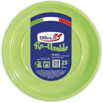 Dopla 25 Assiettes en Plastique Réutilisables Colorées - Assiettes en Plastique - Publicité Dopla 25 Assiettes en Plastique Réutilisables Colorées - Assiettes en Plastique - Publicité