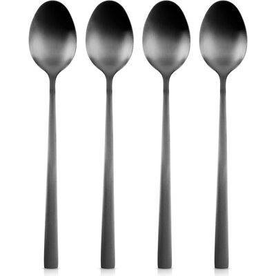 Excellent Houseware Edelstahl-Cocktaillöffel, Schwarz, 4 Stück - Publicité Excellent Houseware Edelstahl-Cocktaillöffel, Schwarz, 4 Stück - Publicité