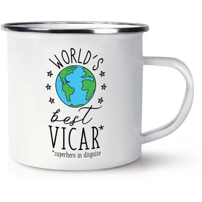 Gift Base Mug En Émail Vicar Du Monde God Jésus Meilleur Génial Favori Église - Publicité Gift Base Mug En Émail Vicar Du Monde God Jésus Meilleur Génial Favori Église - Publicité
