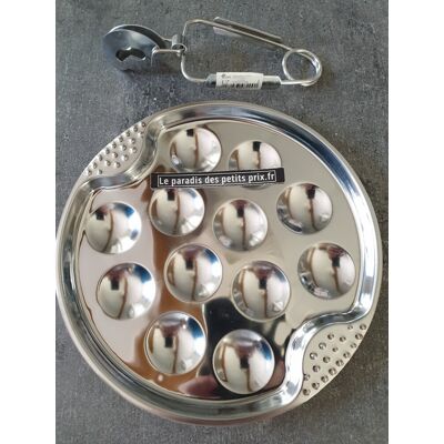 Assiette À Escargot 19 Cm + 1 Pince À Escargot En Inox 15 Cm . Pradel Excellence - Publicité Assiette À Escargot 19 Cm + 1 Pince À Escargot En Inox 15 Cm . Pradel Excellence - Publicité