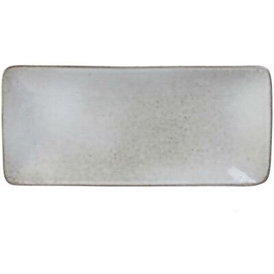 Sans Marque Assiette Plate Grise Pour Amuse-Bouche Tierra 22x10 - Publicité Sans Marque Assiette Plate Grise Pour Amuse-Bouche Tierra 22x10 - Publicité